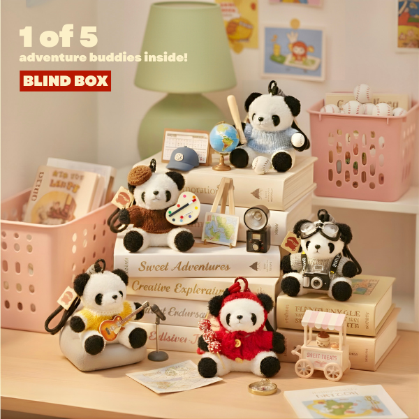 Peppy Panda Plush Keychain Blind Box (1 of 5) Cute Panda Gifts